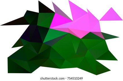 Dark Pink, Green vector low poly template. An elegant bright illustration with gradient. A completely new template for your business design.
