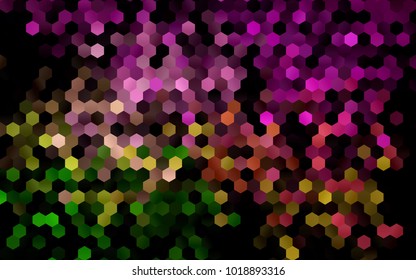 Dark Pink, Green vector modern geometrical abstract background. Texture, brand-new background. Geometric background in Origami style with gradient. 