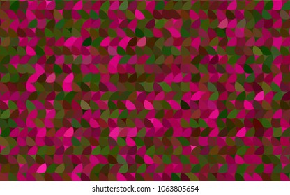Dark Pink, Green vector modern geometrical circle abstract background. Dotted texture template. Geometric pattern in halftone style with gradient. 