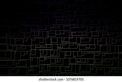 Dark Pink, Green vector modern geometrical background. Abstract template. Geometric pattern in square style with gradient.