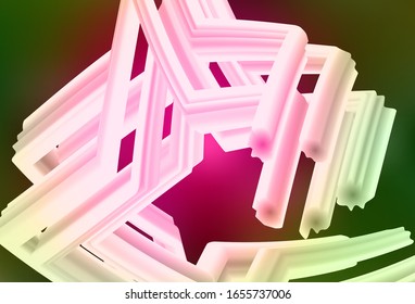 Diseño moderno y elegante de color rosa oscuro, vector verde. Ilustración creativa en estilo de medio tono con degradado. Nueva forma de tu diseño.