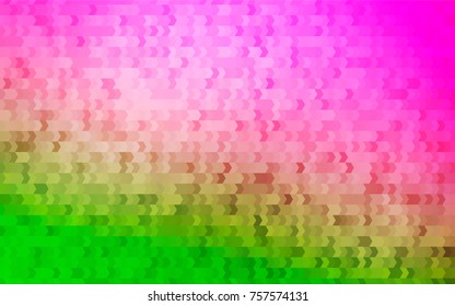 Dark Pink, Green vector modern geometrical background. Abstract template. Geometric pattern in square style with gradient.