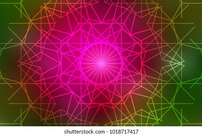 Dark Pink, Green vector natural abstract design. Modern geometrical abstract illustration with doodles drawn by child. The pattern can be used for heads of websites and designs.