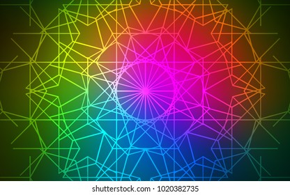 Dark Pink, Green vector natural abstract background. Colorful abstract illustration with lines drawn by child in Asian style. A completely new template for your business design.