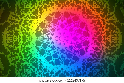 Dark Pink, Green vector natural elegant artwork. Doodle illustration made by child in Origami style with gradient. The completely new template can be used for your brand book.