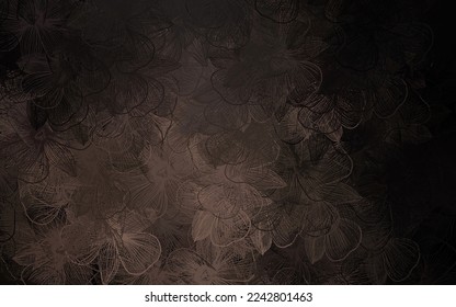 Dark Pink, Green vector natural artwork with flowers. Abstract illustration with flowers in doodles style. Pattern for heads of websites, designs.
