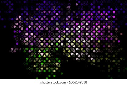 Dark Pink, Green vector  pattern with spheres. Beautiful colored illustration with blurred circles in nature style. Pattern can be used as texture of water, rain drops.
