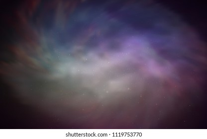 Dark Pink, Green vector pattern with night sky stars. Shining illustration with sky stars on abstract template. Smart design for your business advert.