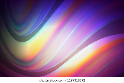 Dark Pink, Green vector pattern with bent lines. Shining crooked illustration in marble style. Marble design for your web site.
