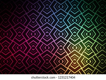 Dark Pink, Green vector pattern with narrow lines. Glitter abstract illustration with colored sticks. Backdrop for TV commercials.