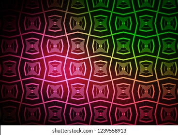 Dark Pink, Green vector pattern with narrow lines. Modern geometrical abstract illustration with staves. Pattern for business booklets, leaflets.