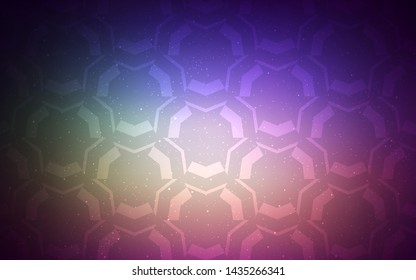 Dark Pink, Green vector pattern with lines. Glitter abstract illustration with wry lines. A completely new design for your business.