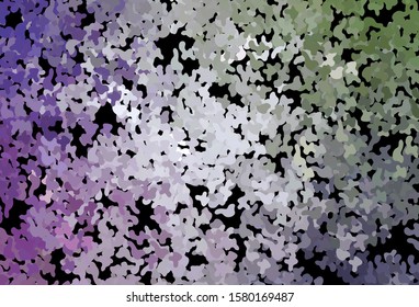 Dark Pink, Green vector pattern with random forms. Colorful chaotic forms with gradient in modern style. Background for a cell phone.