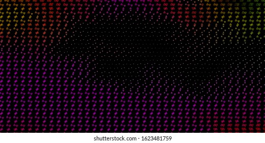 Dark Pink, Green vector pattern with magic elements. Retro design in abstract style with witchcraft forms. Design for magic, spiritual events.