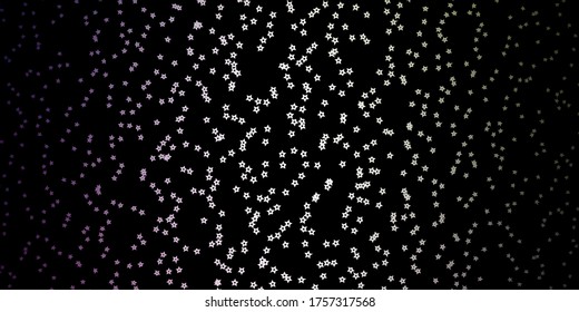 Dark Pink, Green vector pattern with abstract stars. Decorative illustration with stars on abstract template. Pattern for websites, landing pages.