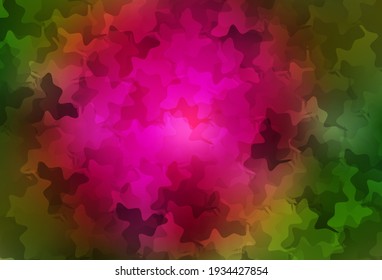Dark Pink, Green vector pattern with random forms. Illustration with colorful gradient shapes in abstract style. Modern design for your business card.