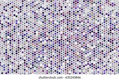 Dark Pink, Green vector pattern with colored spheres. Geometric sample of repeating circles on white background in halftone style.