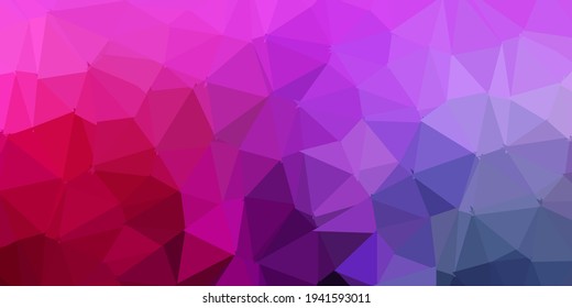 Dark pink, green vector poly triangle template. Colorful abstract illustration with gradient triangles. Background for web designers.