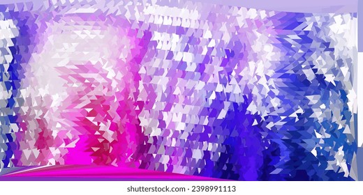 Diseño de triángulo de poli vectorial verde, rosa oscuro. Ilustración colorida decorativa con triángulos abstractos. Diseño de aplicaciones multipropósito.