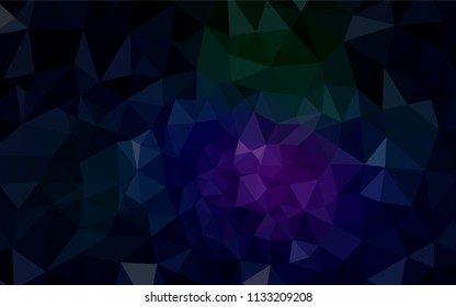 Dark Pink, Green vector polygon abstract backdrop. Polygonal abstract illustration with gradient. Brand new style for your business design.