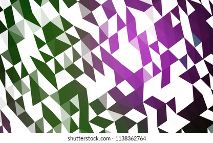Dark Pink, Green vector polygon abstract template. Creative illustration in halftone style with gradient. Brand new design for your business.