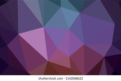 Dark Pink, Green vector polygon abstract layout. Polygonal abstract illustration with gradient. Completely new template for your banner.