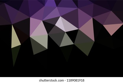 Dark Pink, Green vector polygon abstract layout. Shining illustration, which consist of triangles. Brand new style for your business design.
