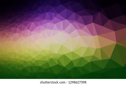 Dark Pink, Green vector polygon abstract backdrop. Shining colored illustration in a Brand new style. Polygonal design for your web site.