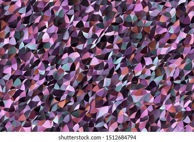 Dark Pink, Green vector polygon abstract layout. Colorful illustration in abstract style with triangles. Best triangular design for your business.