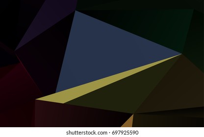 Dark Pink, Green vector polygon abstract background. Creative geometric illustration in Origami style with gradient. The template can be used as a background for cell phones.
