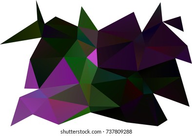 Dark Pink, Green vector polygon abstract pattern. Brand-new colored illustration in blurry style with gradient. A completely new template for your business design.