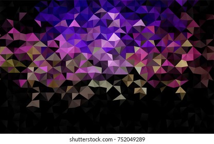 Dark Pink, Green vector polygon abstract pattern. Colorful abstract illustration with gradient. The polygonal design can be used for your web site.