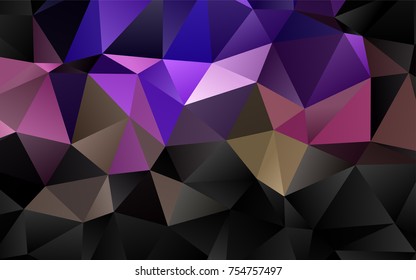 Dark Pink, Green vector polygon abstract pattern. A completely new color illustration in a vague style. The polygonal design can be used for your web site.