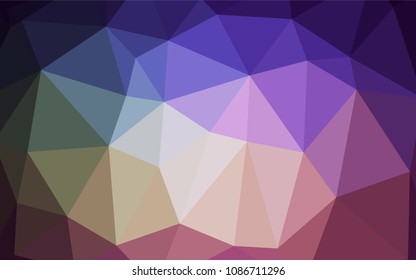 Dark Pink, Green vector polygonal pattern. Geometric illustration in Origami style with gradient.  The best triangular design for your business.