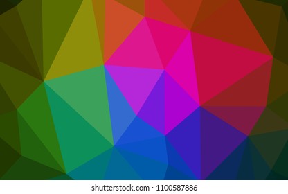 Dark Pink, Green vector polygonal background. Modern abstract illustration with triangles. Template for cell phone's backgrounds.