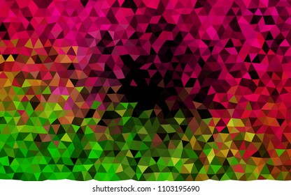 Dark Pink, Green vector polygonal pattern. A completely new color illustration in a vague style. A completely new template for your business design.