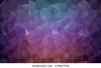 Dark Pink, Green vector polygonal background. Colorful illustration in polygonal style with gradient. Completely new template for your banner.