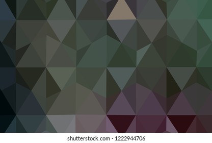 Dark Pink, Green vector polygonal template. Modern abstract illustration with triangles. Polygonal design for your web site.