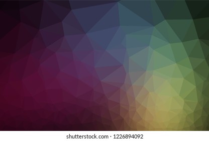 Dark Pink, Green vector polygonal background. Creative geometric illustration in Origami style with gradient. The textured pattern can be used for background.