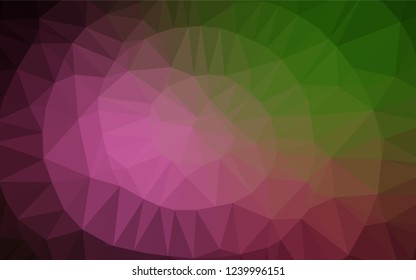 Dark Pink, Green vector polygonal template. An elegant bright illustration with gradient. A completely new design for your business.