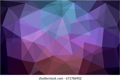 Dark Pink, Green vector polygonal illustration, which consist of triangles. Triangular pattern for your business design. Geometric background in Origami style with gradient. 