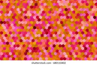 Dark Pink, Green vector polygonal illustration, which consist of hexagons. Hexagonal pattern for your business design. Geometric background in Origami style with gradient. 