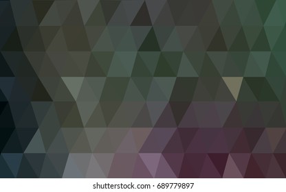 Dark Pink, Green vector polygonal illustration, which consist of triangles. Triangular design for your business. Creative geometric background in Origami style with gradient
