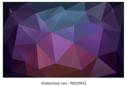 Dark Pink, Green vector polygonal illustration, which consist of triangles. Triangular pattern for your business design. Geometric background in Origami style with gradient. 