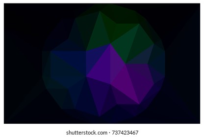 Dark Pink, Green vector polygonal illustration, which consist of triangles with a gemstone in center. Triangular design of a huge diamond for your business. Creative geometric background of gems.