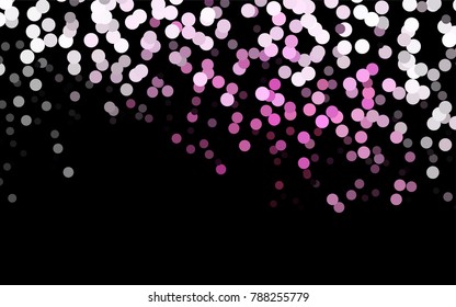 Dark Pink, Green vector red pattern of geometric circles, shapes. Colorful mosaic banner. Geometric background with colored disks.