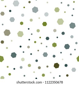 Dark Pink, Green vector seamless template in hexagonal style. Design in abstract style with hexagons. New template for your brand book.
