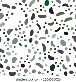 Dark Pink, Green vector seamless template with spots. Abstract illustration with colored bubbles in nature style. Design for textile, fabric, wallpapers.