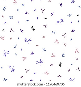 Dark Pink, Green vector seamless elegant template with leaves. Creative illustration in blurred style with leaves. Design for textile, fabric, wallpapers.
