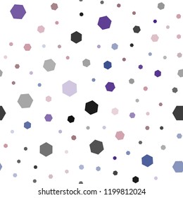 Dark Pink, Green vector seamless background with hexagons. White background with colorful hexagons. Pattern for texture of wallpapers.